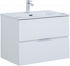 Aquanet Мебель для ванной Алвита New 70 2 ящика подвесная белая матовая – фотография-10